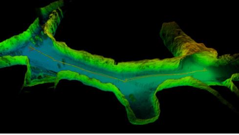 3D mapping of a mine use structured light Laser based Time of Flight Technology