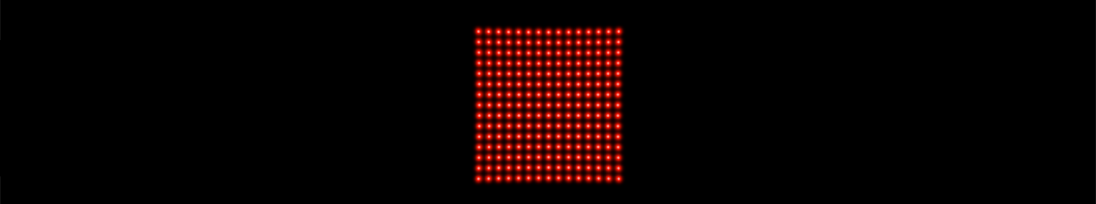 15 x 15 dot matrix laser projection