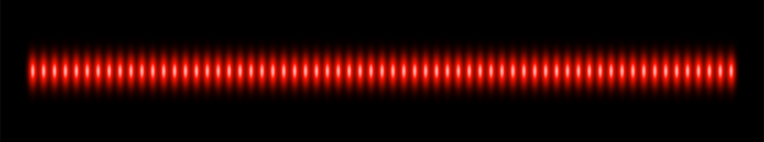 Single row multi-dot laser projection